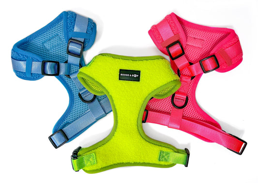 Adjustable Teddy Sherpa Dog Harnesses by Boogs & Boop