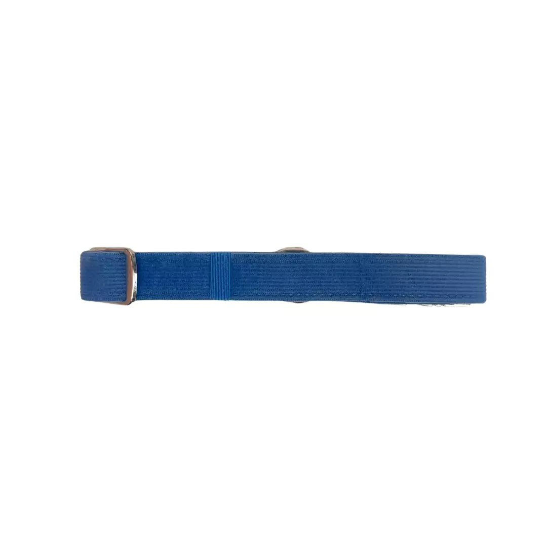 Shop Adjustable Corduroy Flat Dog Collar - Steel Blue by Boogs & Boop.