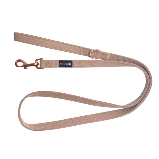 Shop Corduroy Dog Leash - Champagne Beige by Boogs & Boop.