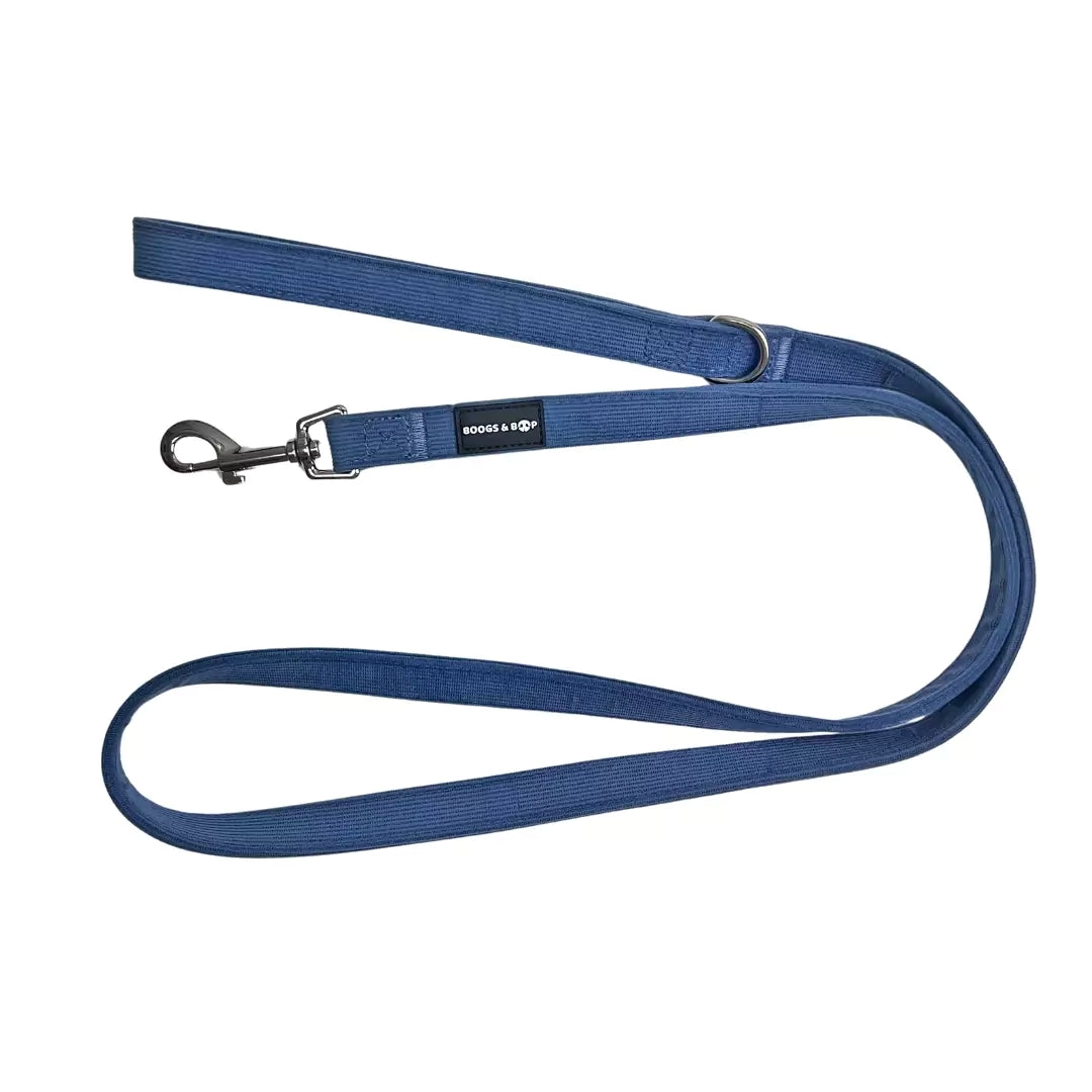 Shop Corduroy Dog Leash - Steel Blue by Boogs & Boop.