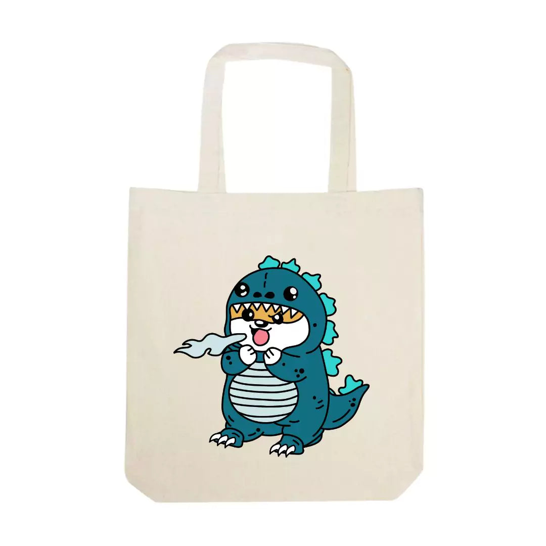 Shop Dogzilla Kaiju Tote Bag from Boogs & Boop.