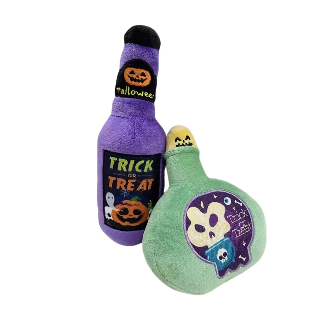 Shop Green Potion Bottle Plush Dog Toy by Boogs & Boop.