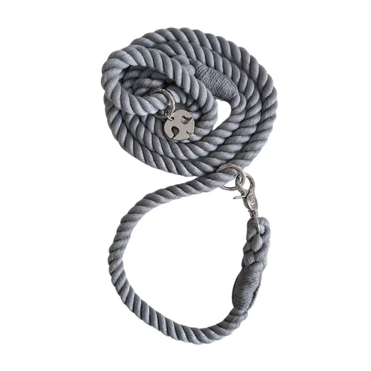 Shop Rope Dog Leash Collar Combo - Smoke Gray by Boogs & Boop.