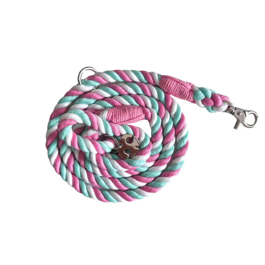 Shop Rope Dog Leash - Cotton Candy by Boogs & Boop.