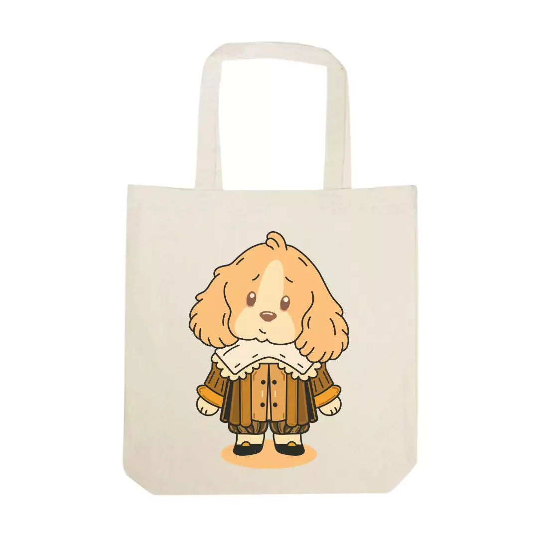 Shop Shakespearean Golden Cocker Spaniel Tote Bag by Boogs & Boop.