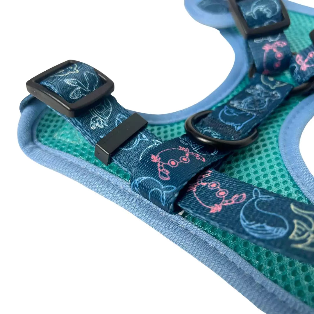 Shop Adjustable Under the Sea Dog Harness with Stopper to Prevent Strap Slipping by Boogs & Boop.