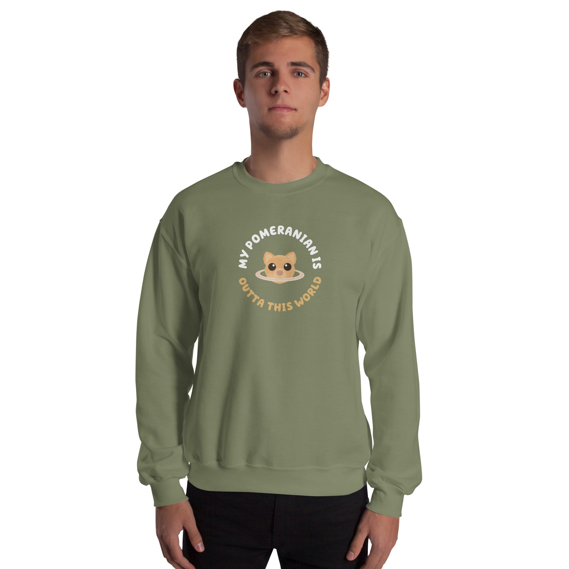 Astro-Mutts Outta This World Unisex Sweatshirt - Pomeranian - Boogs & Boop